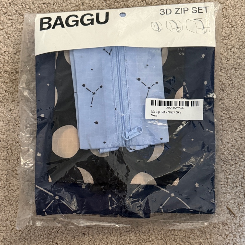 BAGGU 3D Zip Set with Celestial Design